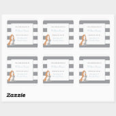 ベビー蔵書票グストライプレイペット犬と猫 スクエアシール (シート)