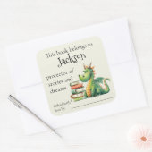 ベビー蔵書票用ストーリーブックの保護者 スクエアシール (封筒)