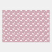 ベビー薄紫ロッキングホース ラッピングペーパーシート (正面2)