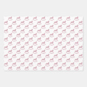 ベビー薄紫ロッキングホース ラッピングペーパーシート (正面)