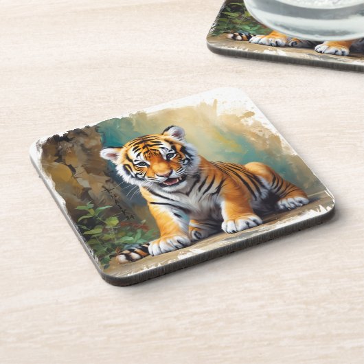 ベビー虎 コースター (左側)