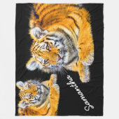 ベビー虎 フリースブランケット (正面)