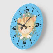 ベビー虎 ラージ壁時計 (傾斜)