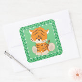 ベビー虎 | Safari動物のパーティー スクエアシール (封筒)