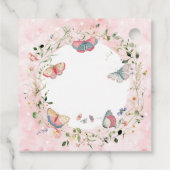 ベビー蝶が赤ちゃんシャワーを浴びる フェイバータグ (裏面)