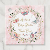 ベビー蝶が赤ちゃんシャワーを浴びる フェイバータグ (正面)