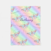 ベビー蝶 フリースブランケット (正面)