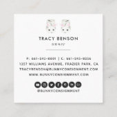 ベビー衣料名刺 コーリングカード (裏面)