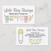 ベビー衣料品の物干しブティックソーシャルメディア 名刺 (正面/裏面)