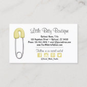 ベビー衣料品の物干しブティックソーシャルメディア 名刺 (裏面)