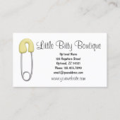ベビー衣料品物干し乳児裁縫ブティック 名刺 (裏面)