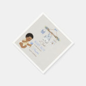 ベビー衣類少年ベビーシャワーアイボリーブルー スタンダードカクテルナプキン (角)