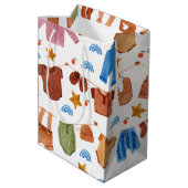 ベビー衣類赤ちゃんシャワー誕生日 ミディアムペーパーバッグ (裏面アングル)