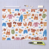 ベビー衣類赤ちゃんシャワー誕生日 薄葉紙 (クラフト)