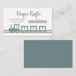 ベビー表現列車の男の子の赤ちゃんシャワーおむつラッフル エンクロージャーカード