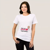ベビー装填妊娠Tシャツ – かわいい妊婦の トライブレンドＴシャツ (正面全面)