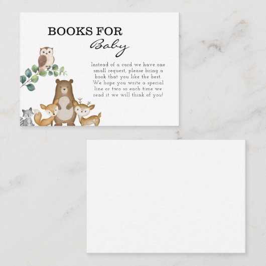 ベビー装填用の木版動物書籍 名刺