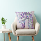 ベビー装飾用クッションとパープルキリンプリント クッション (椅子)