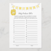 ベビー製品ABCゲームガールテディベアカード プログラム (正面)