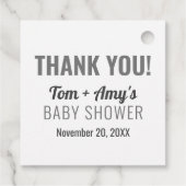 ベビー製造ポーション灰色の足跡シャワーありがとう フェイバータグ (裏面)