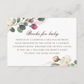 ベビー要求の本を持って来る。水彩バラ エンクロージャーカード (正面)