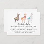 ベビー要求の本を持って来る。水彩可愛いラマ エンクロージャーカード (正面/裏面)