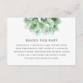 ベビー要求の本を持って来る。水色の多肉性 エンクロージャーカード (正面)