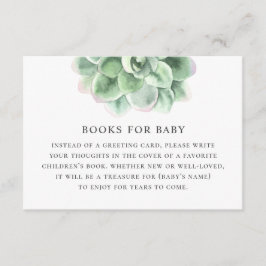 ベビー要求の本を持って来る。水色の多肉性 エンクロージャーカード