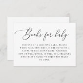 ベビー要求の本を持って来る。白黒スクリプト エンクロージャーカード (正面/裏面)