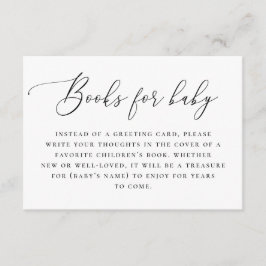 ベビー要求の本を持って来る。白黒スクリプト エンクロージャーカード