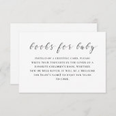 ベビー要求の本を持って来る。白黒 エンクロージャーカード (正面/裏面)