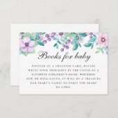 ベビー要求の本を持って来る。紫色のピンクのフローラ エンクロージャーカード (正面/裏面)