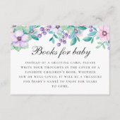 ベビー要求の本を持って来る。紫色のピンクのフローラ エンクロージャーカード (正面)