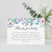 ベビー要求の本を持って来る。紫色のピンクのフローラ エンクロージャーカード (スタンド正面)