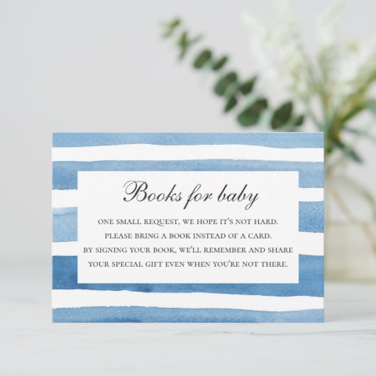 ベビー要求の本を持って来る。青航海のストライプ色 エンクロージャーカード (スタンド正面)