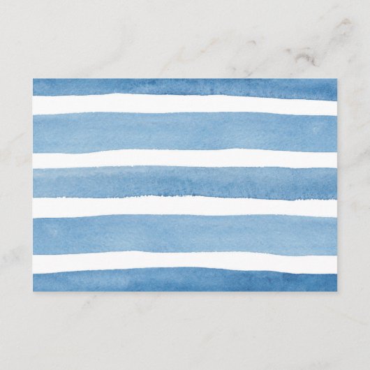 ベビー要求の本を持って来る。青航海のストライプ色 エンクロージャーカード (裏面)