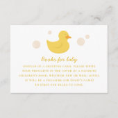 ベビー要求の本を持って来る。黄色のかわいいバスアヒル エンクロージャーカード (正面)