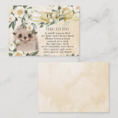 ベビー要求カード用のベビーヘッジホッグ帳 エンクロージャーカード (正面/裏面)