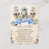 ベビー要求カード用ゼブラブルーブックベビー エンクロージャーカード (正面)