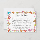 ベビー要素ベビーシャワーブック用ベビーカード 招待状 (正面)