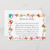 ベビー要素ベビーシャワーブック用ベビーカード 招待状 (正面/裏面)