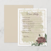 ベビー親愛フローラバ素朴ルガンディ赤面ベビーシャワー (正面/裏面)