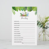 ベビー親愛恐竜の赤ちゃんシャワーゲーム (スタンド正面)