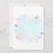 ベビー親愛、バルーン、ウォータールスプラッシュ赤ちゃんシャワー 招待状 (裏面)