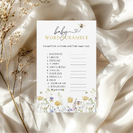 ベビー言葉スクランブルビー山花ベビーシャワーゲーム チラシ