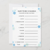 ベビー言葉スクランブル赤ちゃんシャワーゲーム 招待状 (正面)