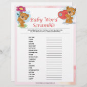 ベビー言葉スクランブル[テディベア] レターヘッド (正面/裏面)