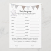 ベビー言語ゲームモダンベビー象カード プログラム (正面)