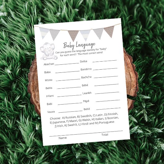 ベビー言語ゲームモダンベビー象カード プログラム