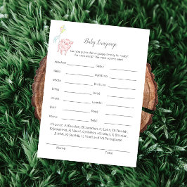 ベビー言語ベビー振り掛けゲームカード